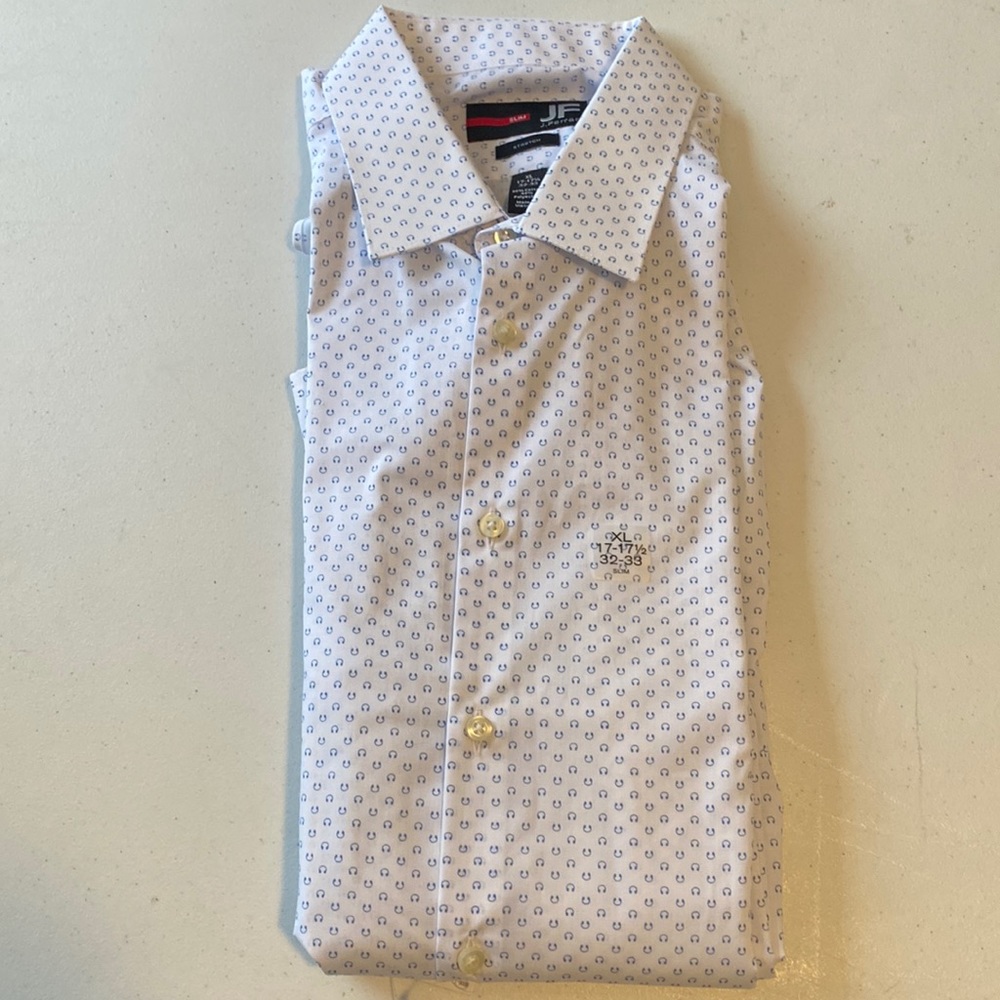 NWT DJ HEADPHONE PRINT LONG SLEEVE BUTTON DOWN SHIRT